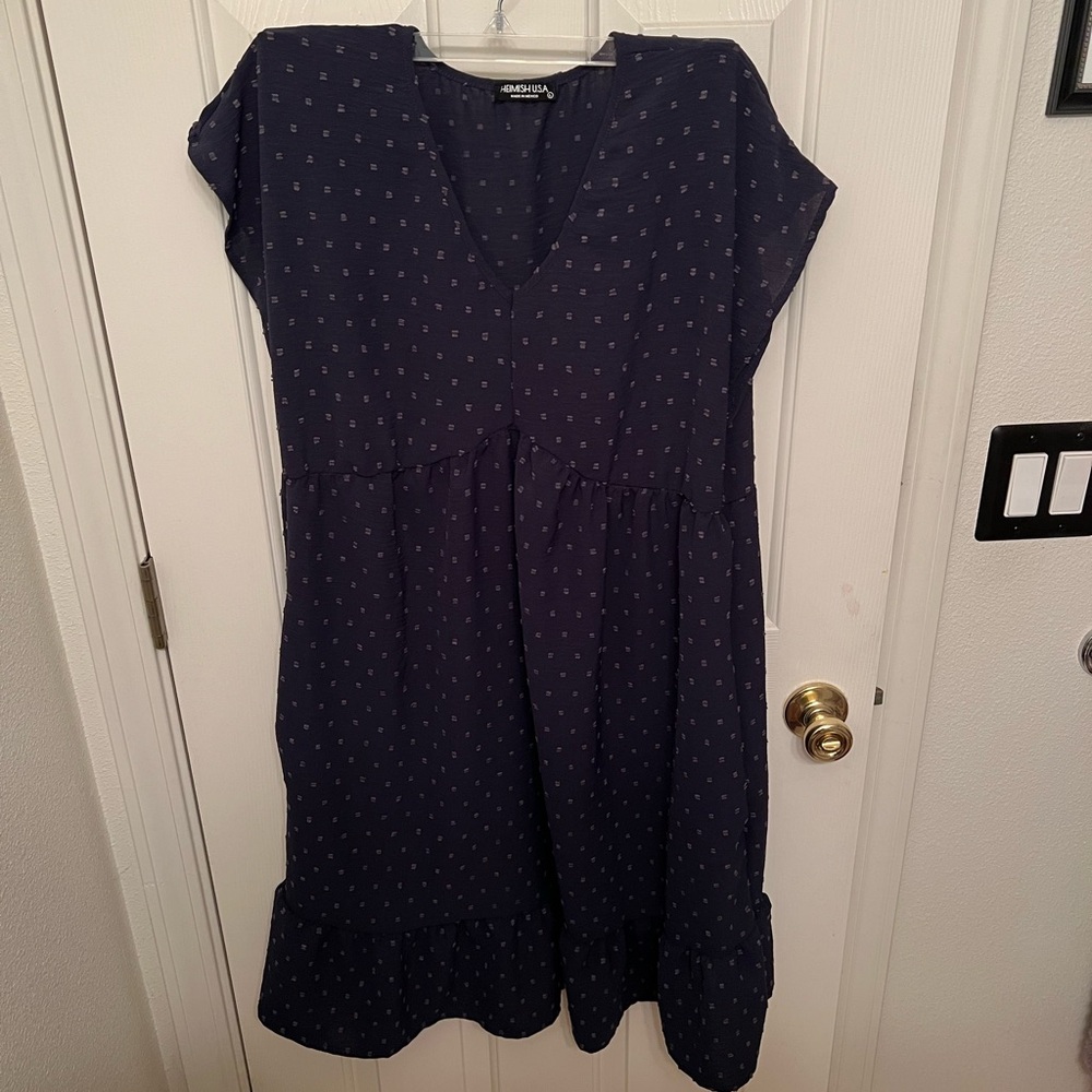 New without tag- never worn. HEIMISH USA Navy Blue Dress size large